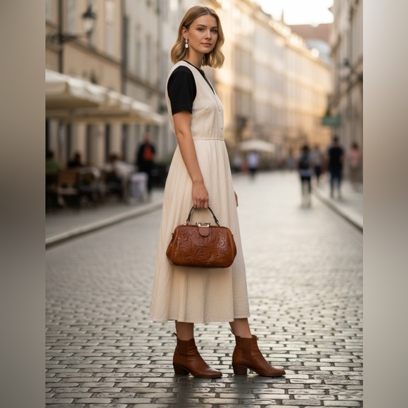 Luxury Patricia Nash Gracchi Florence Satchel - New with Tags! - Picture 3 of 16